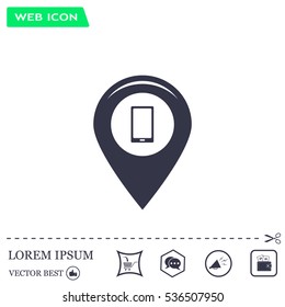 Map pointer flat icon. Vector Eps 10