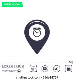 Map pointer flat icon. Vector Eps 10