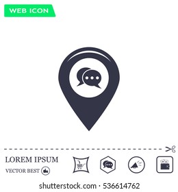 Map pointer flat icon. Vector Eps 10