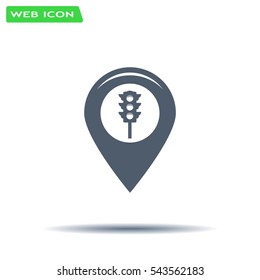 Map pointer flat icon. Vector Eps 10