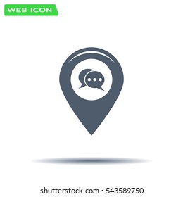 Map pointer flat icon. Vector Eps 10