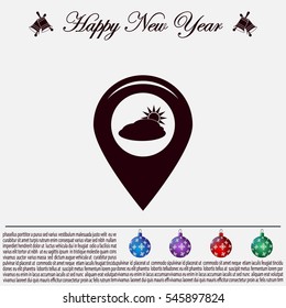 Map pointer flat icon. Vector Eps 10