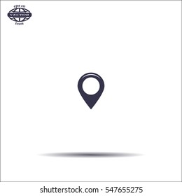 Map pointer flat icon, vector illustratio