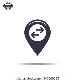 Map pointer flat icon. Vector Eps 10