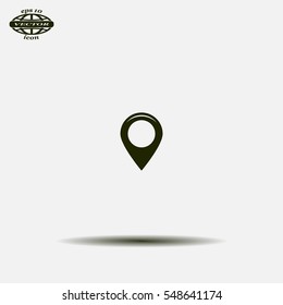 Map pointer flat icon, vector illustratio