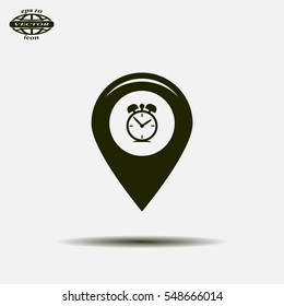 Map pointer flat icon. Vector Eps 10