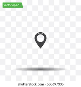 Map pointer flat icon, vector illustratio
