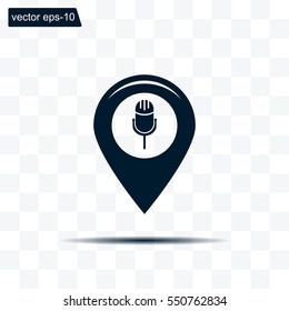 Map pointer flat icon. Vector Eps 10