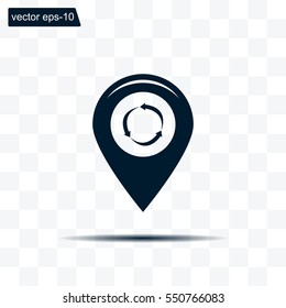 Map pointer flat icon. Vector Eps 10