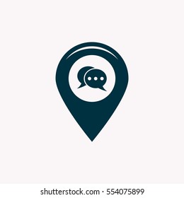 Map pointer flat icon. Vector Eps 10