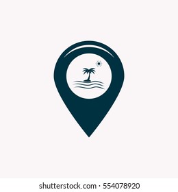 Map pointer flat icon. Vector Eps 10