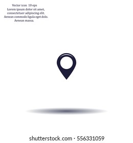 Map pointer flat icon, vector illustratio