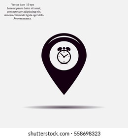 Map pointer flat icon. Vector Eps 10