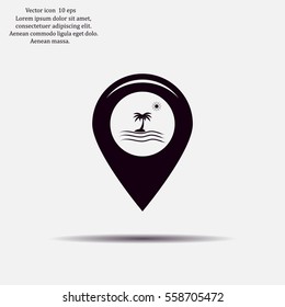Map pointer flat icon. Vector Eps 10
