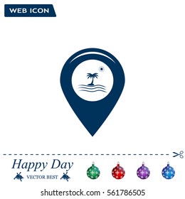 Map pointer flat icon. Vector Eps 10