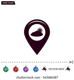 Map pointer flat icon. Vector Eps 10