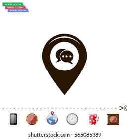 Map pointer flat icon. Vector Eps 10