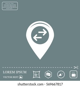 Map pointer flat icon. Vector Eps 10