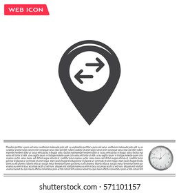 Map pointer flat icon. Vector Eps 10