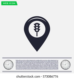 Map pointer flat icon. Vector Eps 10