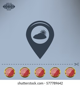 Map pointer flat icon. Vector Eps 10