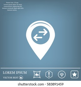 Map pointer flat icon. Vector Eps 10