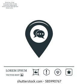 Map pointer flat icon. Vector Eps 10