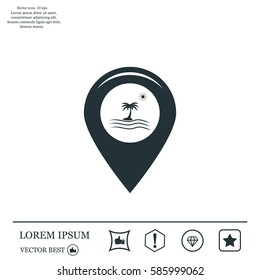 Map pointer flat icon. Vector Eps 10