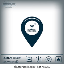 Map pointer flat icon. Vector Eps 10