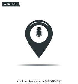 Map pointer flat icon. Vector Eps 10