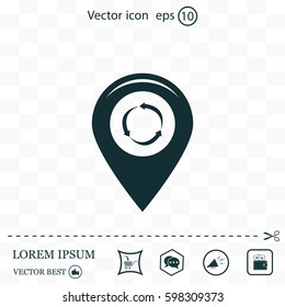 Map pointer flat icon. Vector Eps 10