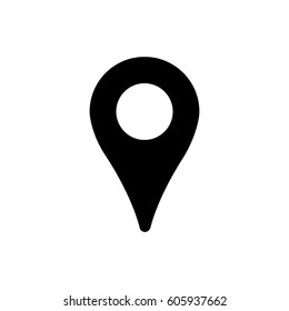 Map pointer flat icon, vector illustration