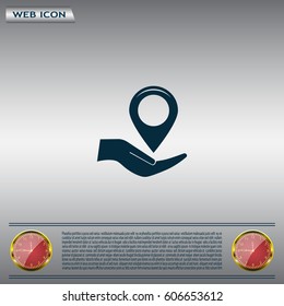 Map pointer flat icon, vector illustratio