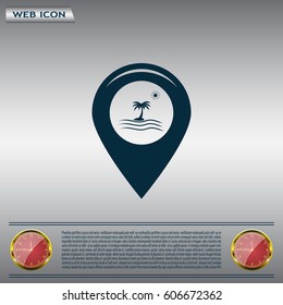 Map pointer flat icon. Vector Eps 10