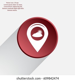 Map pointer flat icon. Vector Eps 10