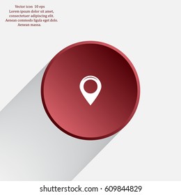 Map pointer flat icon, vector illustratio