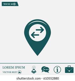 Map pointer flat icon. Vector Eps 10