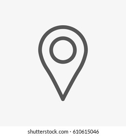 Map pointer flat icon, vector illustration