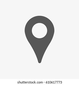 Map pointer flat icon, vector illustration