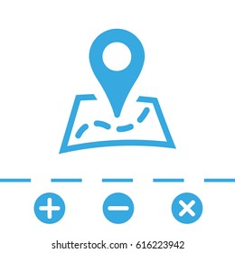Map pointer flat icon, vector illustration