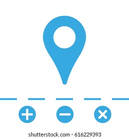 Map pointer flat icon, vector illustration