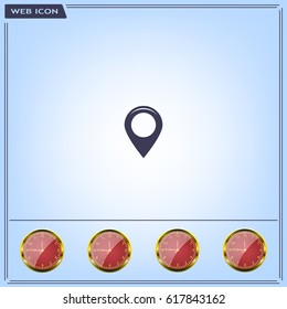 Map pointer flat icon, vector illustration