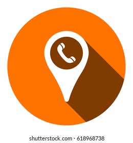 Map pointer flat icon, vector illustration