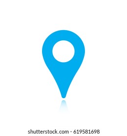 Map pointer flat icon, vector illustration