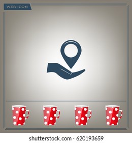 Map pointer flat icon, vector illustratio