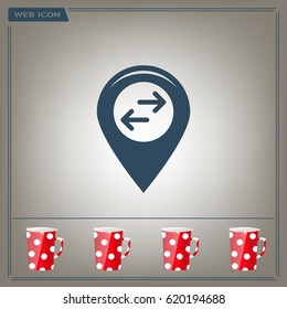 Map pointer flat icon. Vector Eps 10