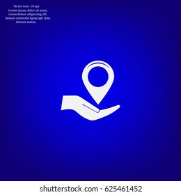 Map pointer flat icon, vector illustratio
