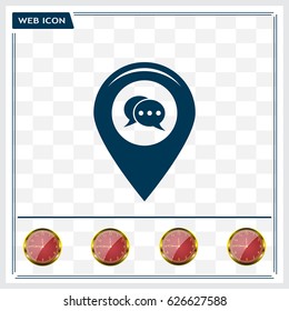 Map pointer flat icon. Vector Eps 10