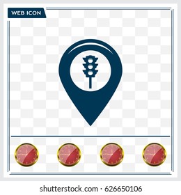 Map pointer flat icon. Vector Eps 10