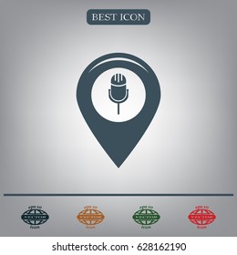 Map pointer flat icon. Vector Eps 10